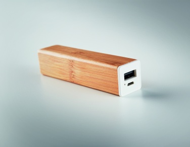 Logotrade advertising product picture of: Power bank bamboo 2200 mAh POWERBAM