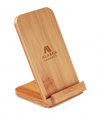 Logotrade corporate gift image of: Bamboo wireless charge stand 5W WIRESTAND