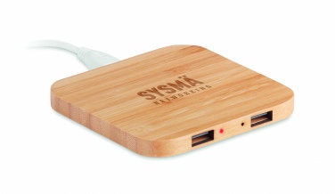 Logotrade promotional item picture of: Bamboo wireless charge pad 5W