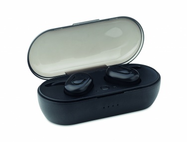 Logo trade promotional item photo of: TWS earbuds with charging box