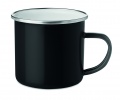 Metal mug with enamel layer, Black