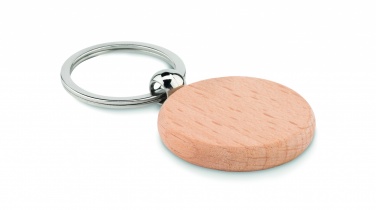 Logo trade promotional products image of: Round wooden key ring