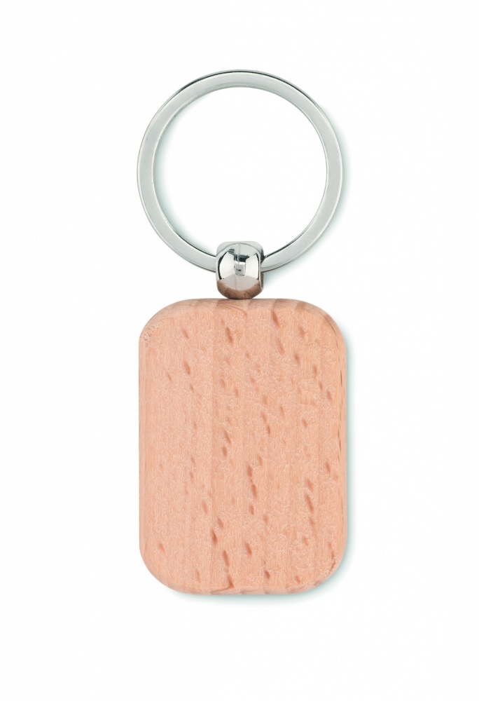 Logotrade advertising product image of: Rectangular wooden key ring Bauska