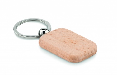 Logo trade promotional item photo of: Rectangular wooden key ring Bauska