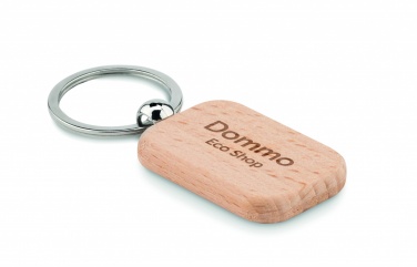 Logotrade promotional products photo of: Rectangular wooden key ring Bauska