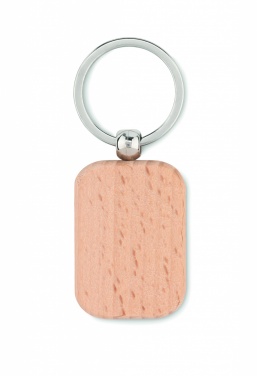 Logo trade promotional gift photo of: Rectangular wooden key ring