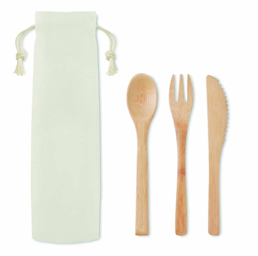 Logotrade advertising products photo of: Bamboo cutlery set