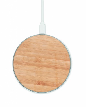 Logotrade corporate gift picture of: Bamboo wireless charger 10W