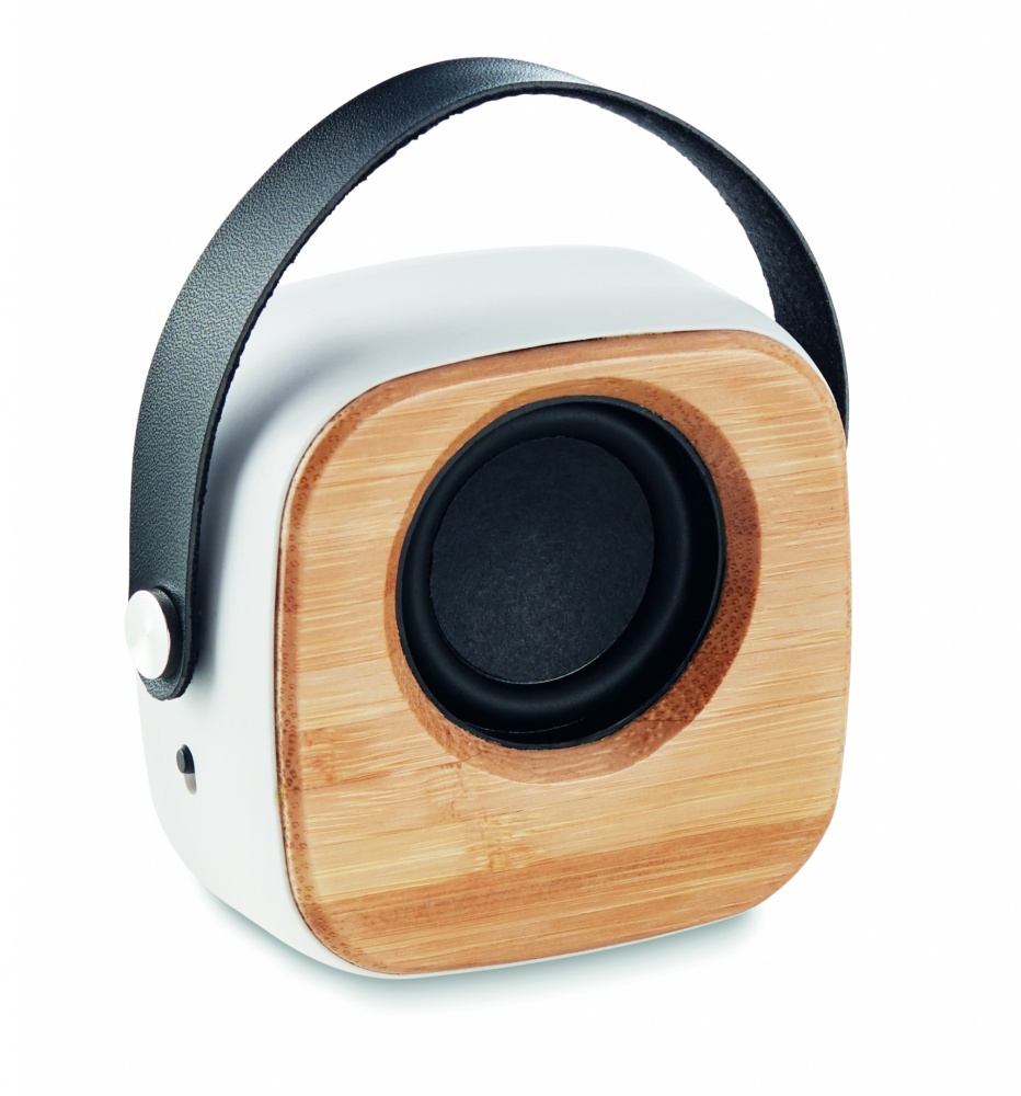 Logotrade promotional item picture of: Speaker 3W with bamboo front side