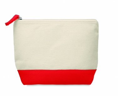 Logo trade promotional merchandise picture of: Bicolour cotton cosmetic bag