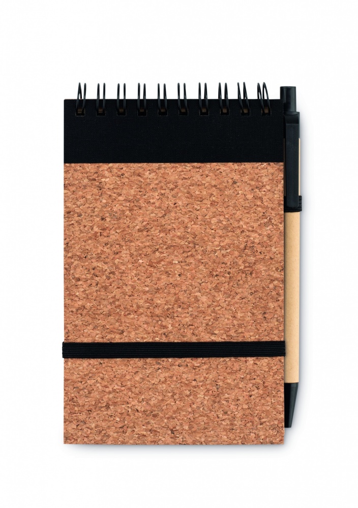 Logotrade promotional giveaways photo of: A6 Cork notepad with pen