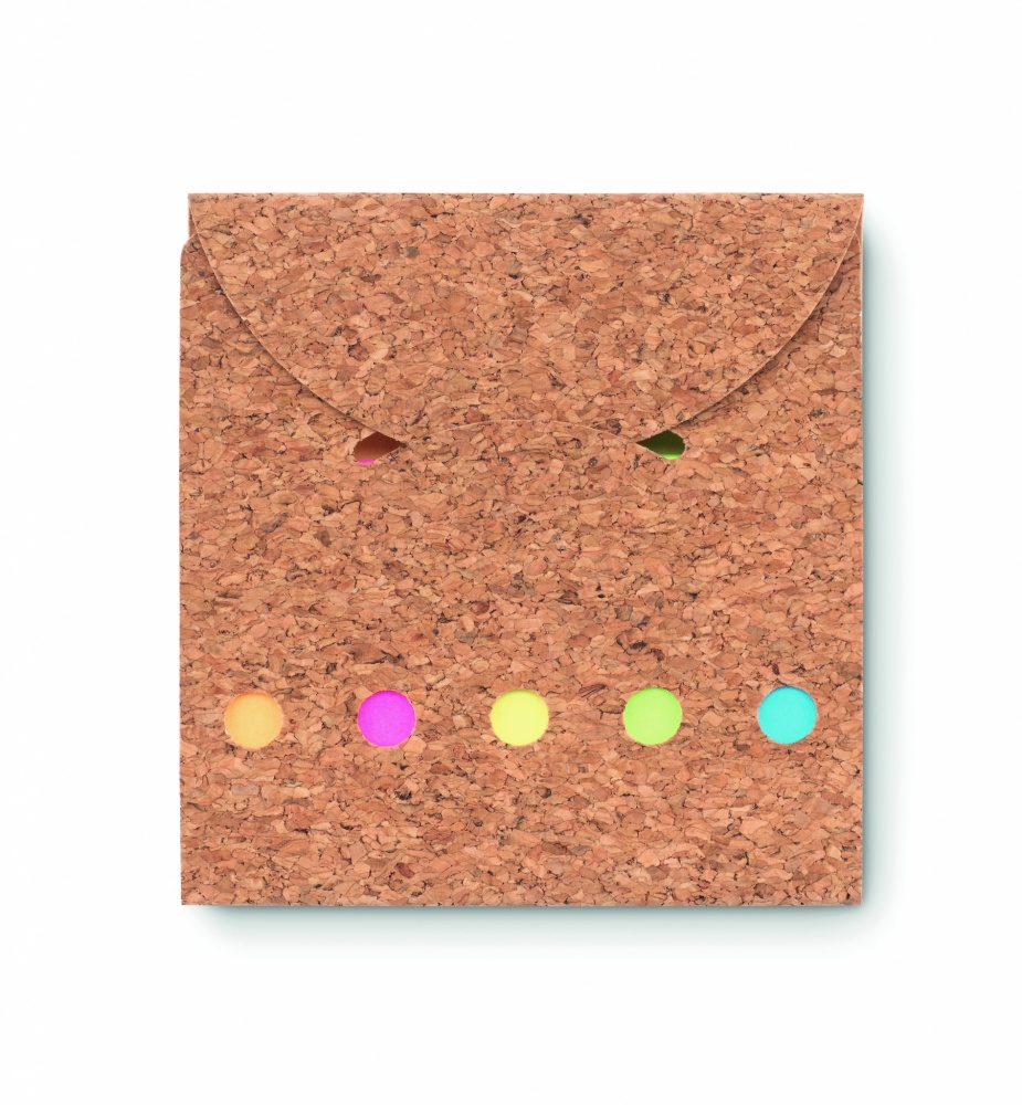 Logotrade promotional item picture of: Cork sticky note memo pad