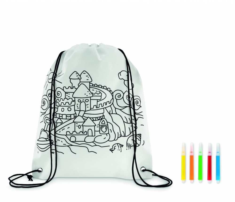 Logotrade promotional giveaway image of: Non woven kids bag with pens