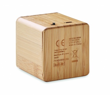 Logotrade promotional products photo of: Bamboo wireless speaker