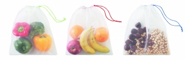 Logotrade promotional giveaway image of: Set of 3 RPET mesh food bags