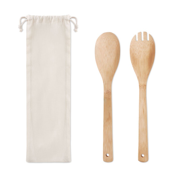 Logotrade promotional merchandise photo of: Set bamboo utensils salad