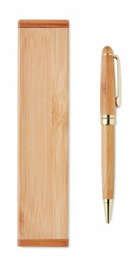 Logotrade advertising products photo of: Bamboo twist ball pen in box