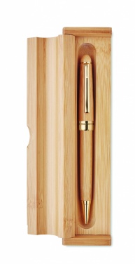 Logotrade promotional merchandise picture of: Bamboo twist ball pen in box