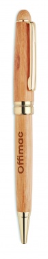 Logo trade corporate gift photo of: Bamboo twist ball pen in box