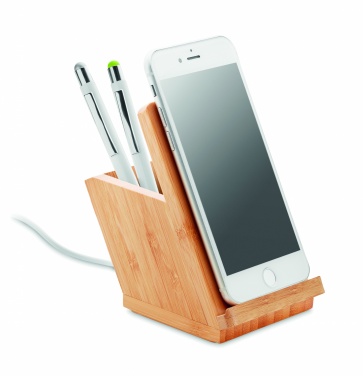 Logo trade corporate gift photo of: Wireless charger pen holder 5W