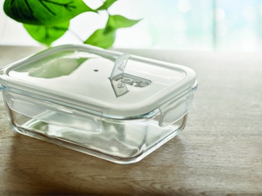 Logo trade promotional merchandise picture of: Glass lunchbox & PP lid 900ml