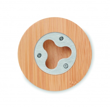 Logo trade promotional gifts image of: Bamboo bottle opener/ coaster DAKAI