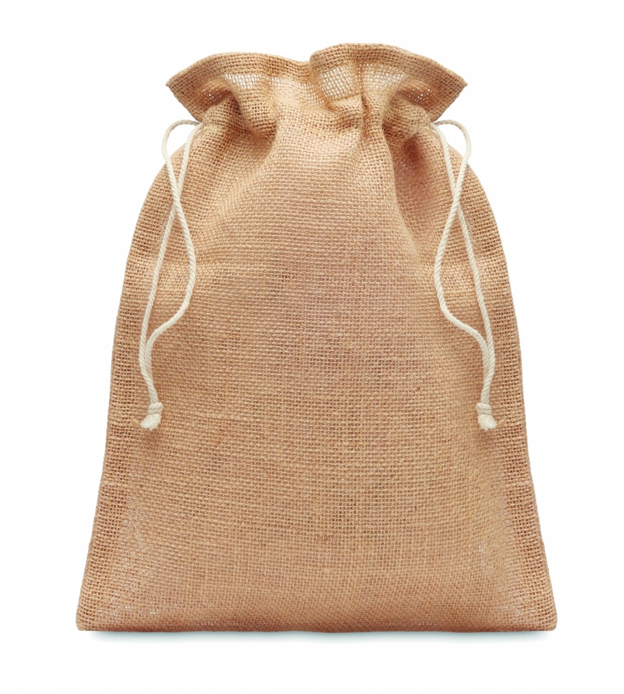 Logotrade promotional items photo of: Small jute gift bag 14 x 22 cm