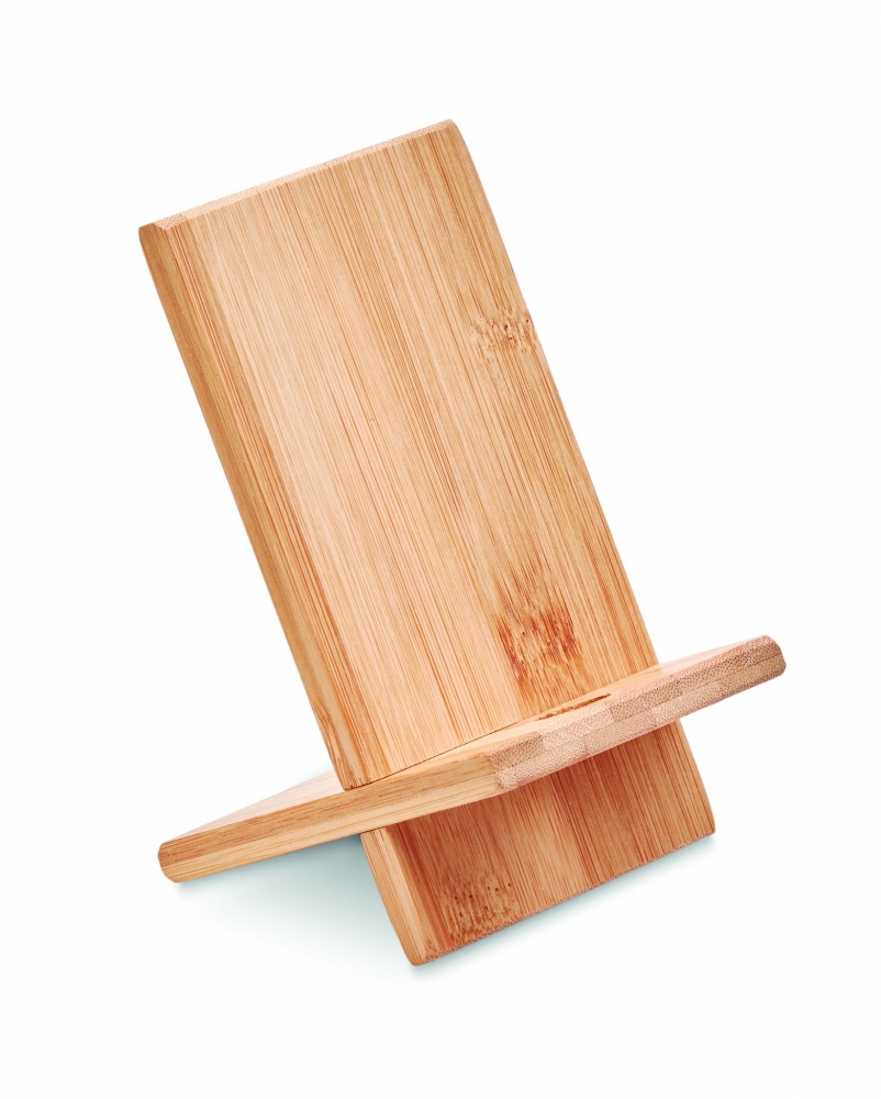 Logo trade advertising products picture of: Bamboo phone stand/ holder WHIPPY