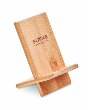 Logo trade advertising products image of: Bamboo phone stand/ holder WHIPPY