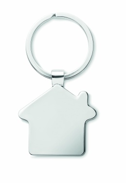 Logo trade promotional gift photo of: House key ring metal bamboo NORDIC