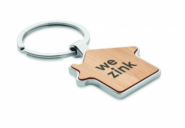 Logotrade promotional merchandise photo of: House key ring metal bamboo