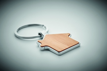 Logotrade promotional gift image of: House key ring metal bamboo