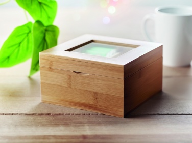 Logo trade business gift photo of: Bamboo tea box