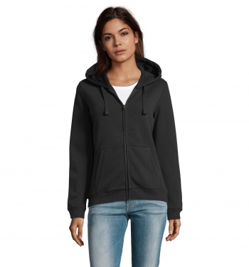 Logo trade promotional gifts picture of: SPIKE WOMEN ZIP HOOD SWEAT