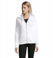 SPIKE WOMEN ZIP HOOD SWEAT, White