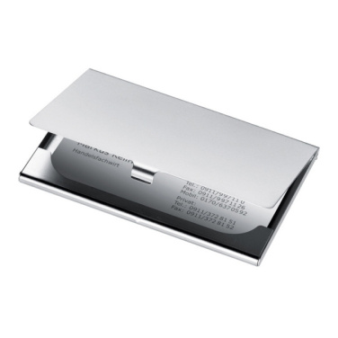 Logotrade promotional merchandise photo of: Metal business card holder CORNWALL