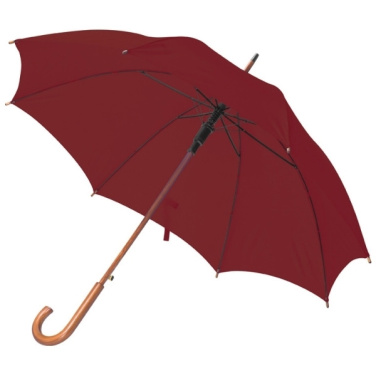 Logo trade corporate gifts image of: Wooden automatic umbrella NANCY