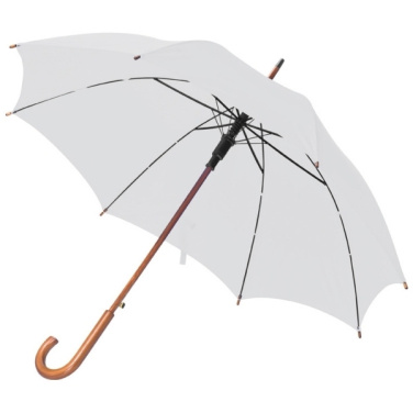 Logo trade promotional giveaway photo of: Wooden automatic umbrella NANCY