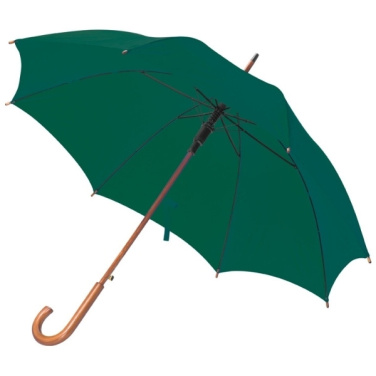 Logo trade corporate gift photo of: Wooden automatic umbrella NANCY