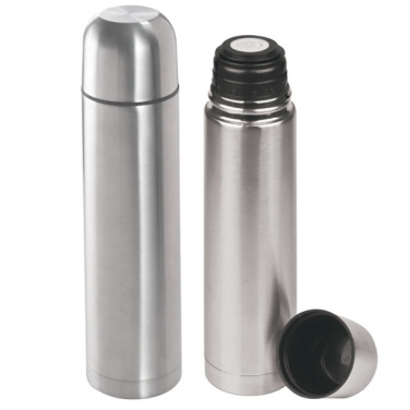 Logo trade promotional merchandise image of: Stainless steel isolating flask VIRGINIA BEACH 100 ml