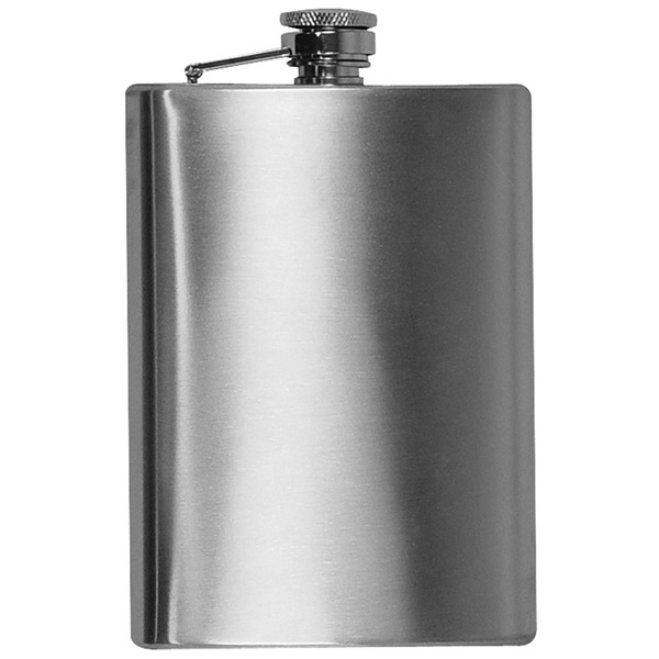 Logo trade promotional giveaways picture of: Stainless steel hip flask KANSAS CITY 237 ml