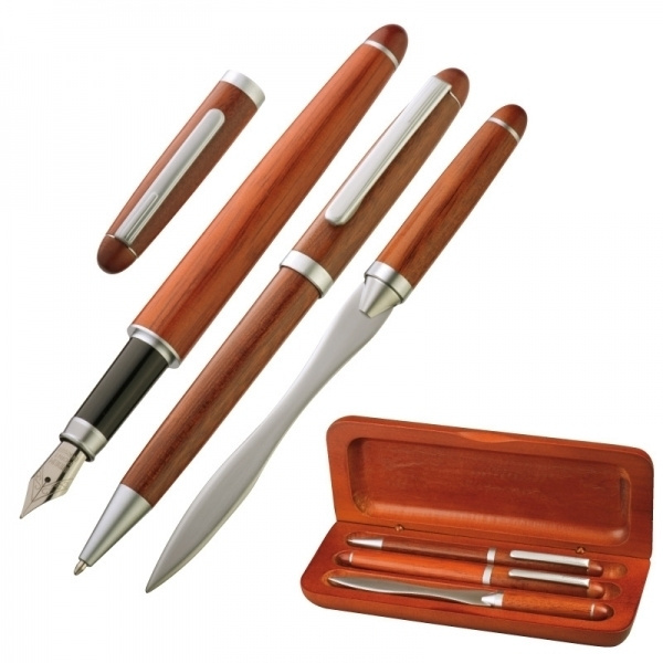 Logotrade promotional merchandise image of: Rosewood writing set BANGKOK