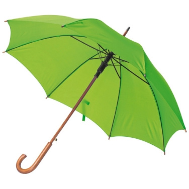 Logo trade advertising products picture of: Wooden automatic umbrella NANCY