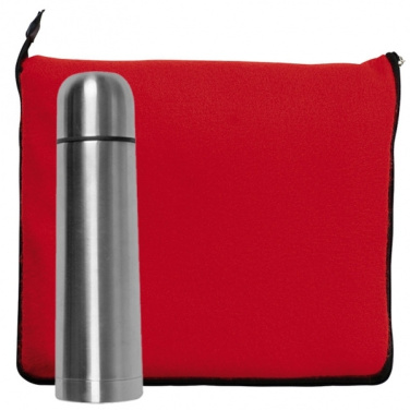 Logo trade corporate gifts picture of: Set fleece blanket and thermal flask LIVERPOOL