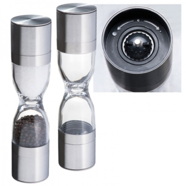 Logo trade corporate gifts picture of: Salt and pepper mill 2-in-1 ROME