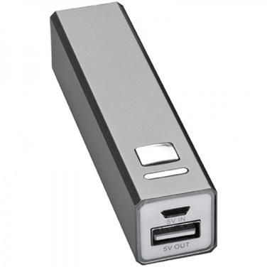 Logo trade promotional merchandise image of: Metal power bank PORT HOPE 2200mAh