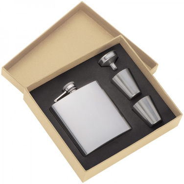 Logo trade promotional giveaway photo of: Hip flask with 2 shot glasses SANDVIKEN 170 ml