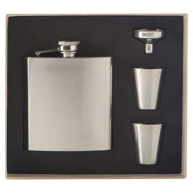 Logotrade promotional gifts photo of: Hip flask with 2 shot glasses SANDVIKEN 170 ml