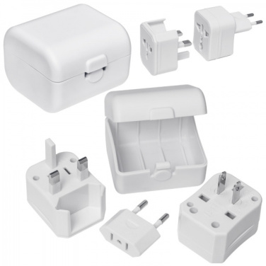 Logo trade promotional gifts image of: Travel adapter PERU