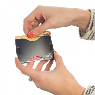 Logo trade promotional merchandise image of: RFID card holder GLADSTONE